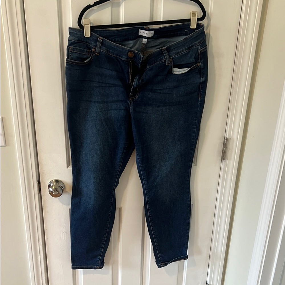 Lane Bryant Blue Cropped Ankle Jeans